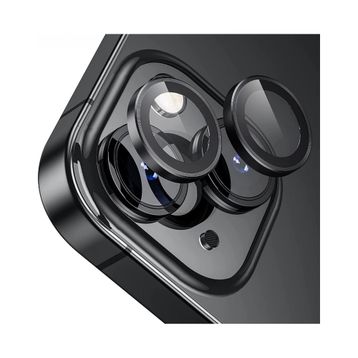 Buff iPhone 15 / 15 Plus Black Kamera Metal Siyah Lens Koruyucu