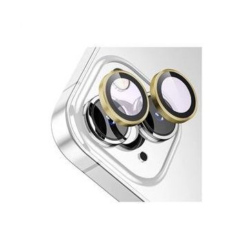 Buff iPhone 15 / 15 Plus Rose Gold Kamera Metal Lens Koruyucu