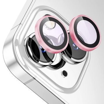 Buff iPhone 15 / 15 Plus Rose Gold Kamera Metal Lens Koruyucu