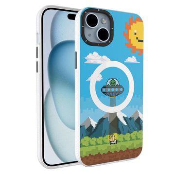 Buff iPhone 15 Mag Kit Ufo Desenli Kılıf