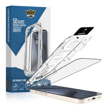 Buff iPhone 15 Pro 5D Cam Easyfit Ekran Koruyucu