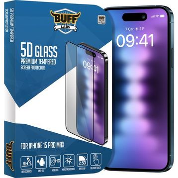 Buff iPhone 15 Pro Max 5D Glass Şeffaf Ekran Koruyucu