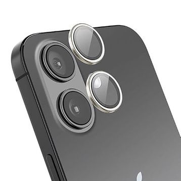 Buff iPhone 16 Plus / iPhone 16 V2 Gri Metal Kamera Lens Koruyucu