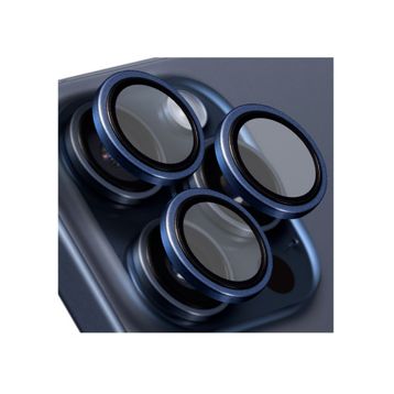 Buff iPhone 16 Pro Max/16 Pro Titanyum V2 Mavi Lens Koruyucu