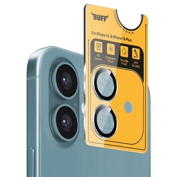 Buff iPhone 16/16 Plus Yeşil Metal Kamera Lens Koruyucu