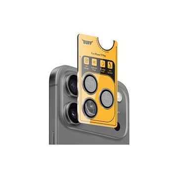 Buff iPhone 17 Pro Gri Metal Kamera Lens Koruyucu