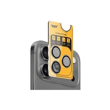 Buff iPhone 17 Pro Max Gri Metal Kamera Lens Koruyucu