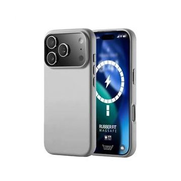 Buff iPhone 17 Pro Max Magsafe Rubber Fit Gri Silikon Kılıf