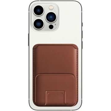 Buff iPhone WalletMag Stand Deri Umber Cüzdan