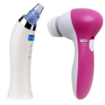 Buffer 5 in 1 Pilli Yüz Cilt Temizleme Cihazı Siyah Nokta Peeling Fırça Seti Vücut Yüz Bakımı Masaj Aleti