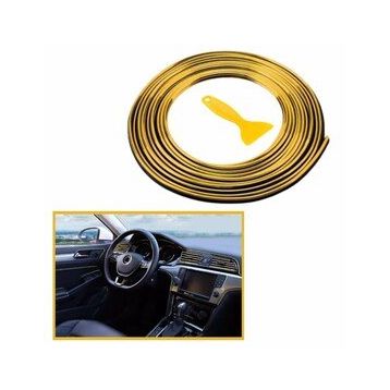 Buffer 5 mt Kauçuk Elastik Kolay Kurulum Gold Araba Oto Trim Dekorasyon Şeridi