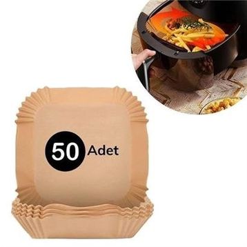 Buffer 50 Adet Tek Kullanımlık Hava Fritöz Yağ Geçirmez Yapışmaz Air Fryer Pişirme Kağıdı