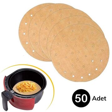 Buffer 50 Adet Tek Kullanımlık Hava Fritöz Yağ Geçirmez Yapışmaz Air Fryer Pişirme Kağıdı