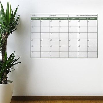 Buffer 85x56 cm Manyetik Yapışkanlı Bir Aylık Program Planlayıcı Takvim