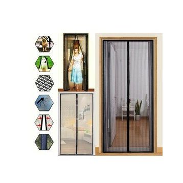 Buffer 90x210 cm Pratik Manyetik Mıknatıslı Siyah Kapı Sinekliği Tülü