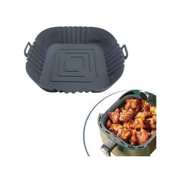 Buffer AS15YT0015G Renkli Isıya Dayanıklı Yıkanılabilir Silikon Airfryer Kare Model Pişirme Matı 20 cm Fırın