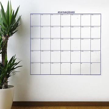 Buffer Aylık Planlayıcı Manyetik Duvar Stickerı Takvim Plan Çizelgesi