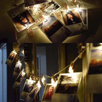 Buffer Bakır Renkli Led Işıklı Fotoğraf Asma Işık Süsleme Mandalları