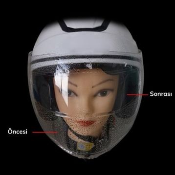 Buffer Buğu Önleyici Motosiklet Kaskı Vizörü Su Geçirmez Dayanıklı Çizik Koruma Lens Filmi