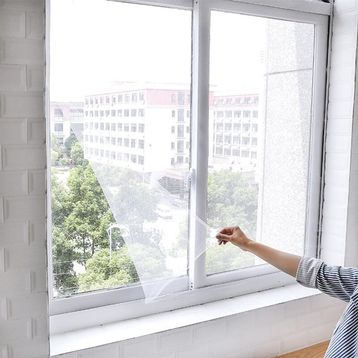 Buffer Çift Camlı Çift Kanat Pencere Sinekliği