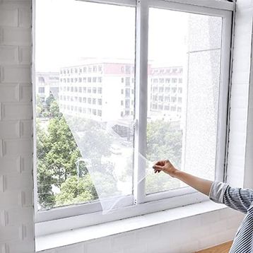 Buffer Çift Camlı Çift Kanat Pencere Sinekliği