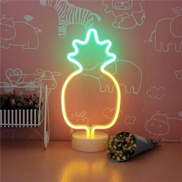 Buffer Dekoratif Ananaslı Neon Led Masa ve Gece Lambası Hediyelik Lamba