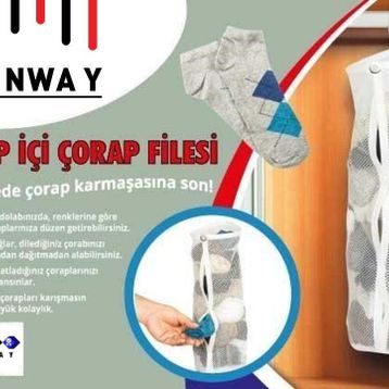 Buffer Dolap İçi Asılabilir Temiz Çorap Düzenleyici Çorap Filesi Askılık