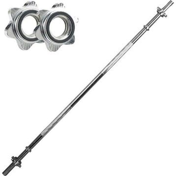 Buffer Düz Bar 120 cm Krom Halter Ağırlık Barı