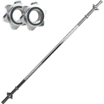 Buffer Düz Bar 120 cm Krom Halter Ağırlık Barı