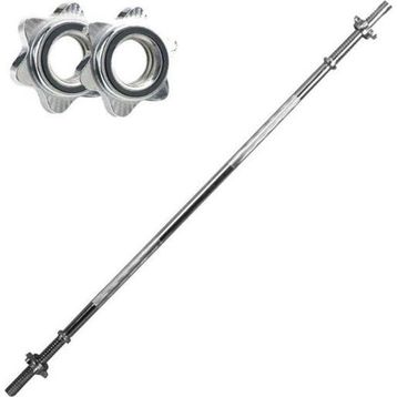 Buffer Düz Bar 120 cm Krom Halter Ağırlık Barı