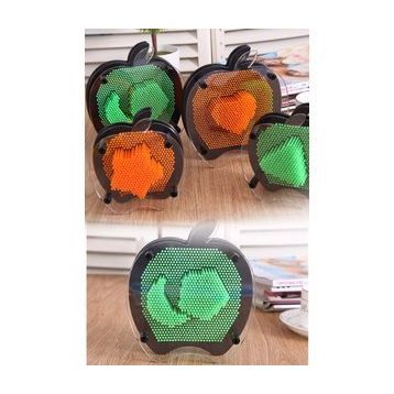 Buffer Elma Şeklinde Pin Art Dekoratif 3D Çivi Sanatı Filografi Tahtası