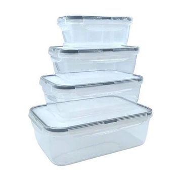 Buffer LC315 4lü İç İçe Sızdırmaz Contalı Kilitli Kapaklı Plastik Erzak Saklama Kapları