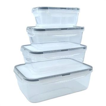 Buffer LC315 4lü İç İçe Sızdırmaz Contalı Kilitli Kapaklı Plastik Erzak Saklama Kapları