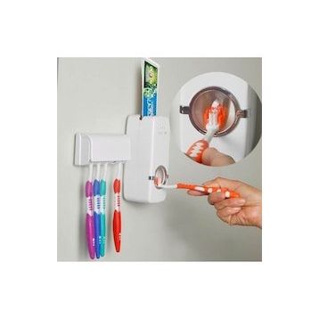Buffer Otomatik Diş Macunu Sıkacağı ve 5 Adet Diş Fırçası Tutacağı Diş Fırçalığı