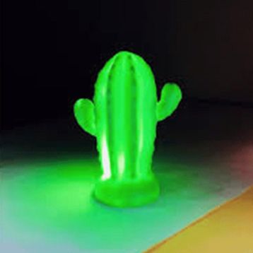 Buffer Pilli Silikon Led Işıklı Sevimli Kaktüs Gece Lambası Aydınlatması