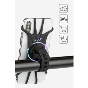 Buffer Universal Bisiklet Motosiklet Çocuk Arabası Silikon 360 Derece Tüm Modellerle Uyumlu Telefon Tutucu