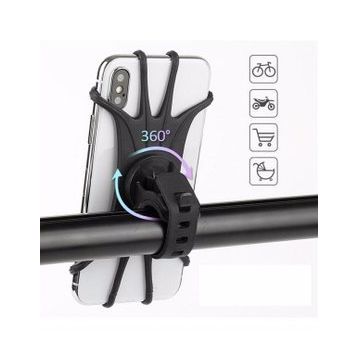 Buffer Universal Bisiklet Motosiklet Çocuk Arabası Silikon 360 Derece Tüm Modellerle Uyumlu Telefon Tutucu