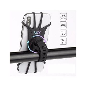 Buffer Universal Bisiklet Motosiklet Çocuk Arabası Silikon 360 Derece Tüm Modellerle Uyumlu Telefon Tutucu