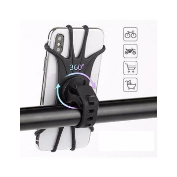 Buffer Universal Bisiklet Motosiklet Çocuk Arabası Silikon 360 Derece Tüm Modellerle Uyumlu Telefon Tutucu
