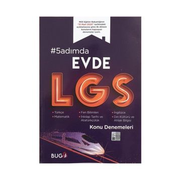 Buga Yayınları 8. Sınıf LGS 5 Adımda Evde Soru Bankası