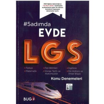 Buga Yayınları 8. Sınıf LGS 5 Adımda Evde Soru Bankası