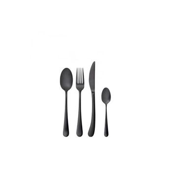 Bugatti Settimocielo Satin Black 30 Parça Çatal Bıçak Seti