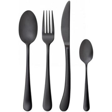 Bugatti Settimocielo Satin Black 30 Parça Çatal Bıçak Seti