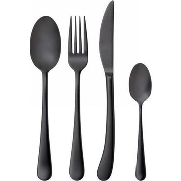 Bugatti Settimocielo Satin Black 30 Parça Çatal Bıçak Seti
