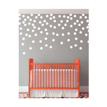 Bugy Bagy Polska Dots Beyaz Yuvarlak 100 Adet 5 cm Duvar Stickerı