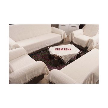 Buldan Concept Buldan İşi Krem (3+3+1+1) Koltuk Örtüsü