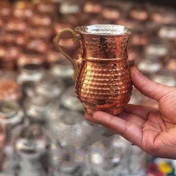 Buldukca Bakır Ayran Bardağı