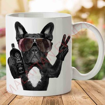 Bulldog Hangover Baskılı Kupa