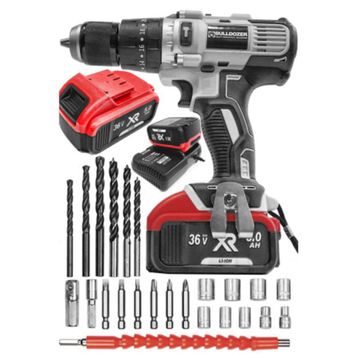 Bulldozer BPTCD365REDMAXIMPA 36v 5ah 13mm Metal Mandren Çift Akülü Darbeli Akülü Şarjlı Vidalama Matkap