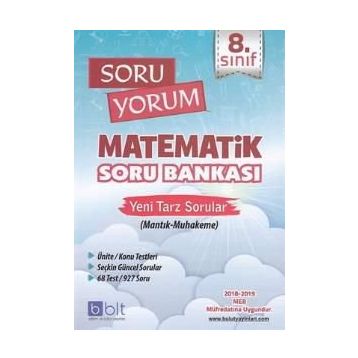 Bulut Eğitim ve Kültür Yayınları 8. Sınıf Soru Yorum Matematik Soru Bankası